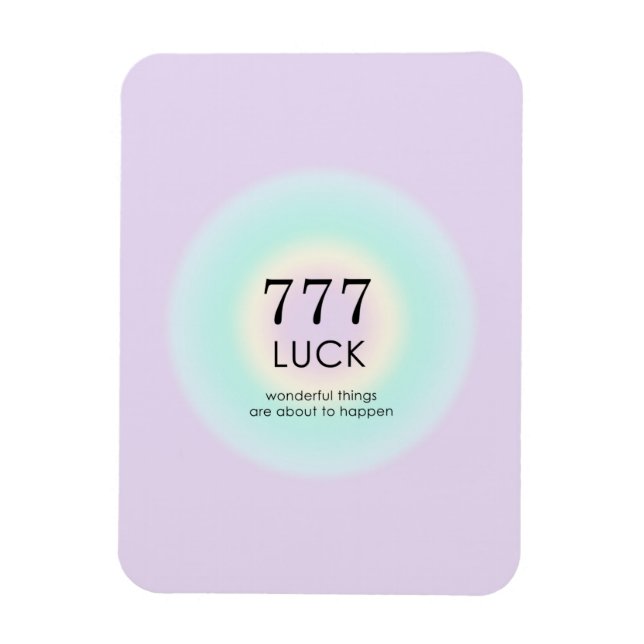 Angel Numerology 777 Luck Meaning Magnet (Vertikal)
