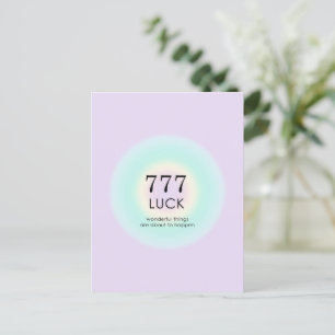 Angel Numerology 777 Luck Meaning Postkarte