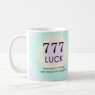 Angel Numerology 777 Luck Motivierend Kaffeetasse