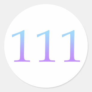 Angel Nummer 111 - Intuition Runder Aufkleber
