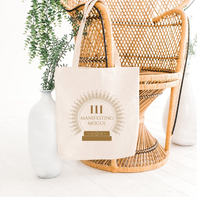 Angel Nummer 111 Manifesting Mogul Tragetasche (Angel Number 111 Manifesting Mogul Tote Bag for the Spiritual Baddie.)