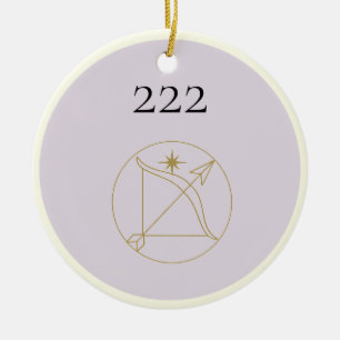 Angel Nummer 222 Keramik Ornament