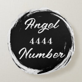 Angel Nummer "4444" Doppelseitig Rundes Kissen