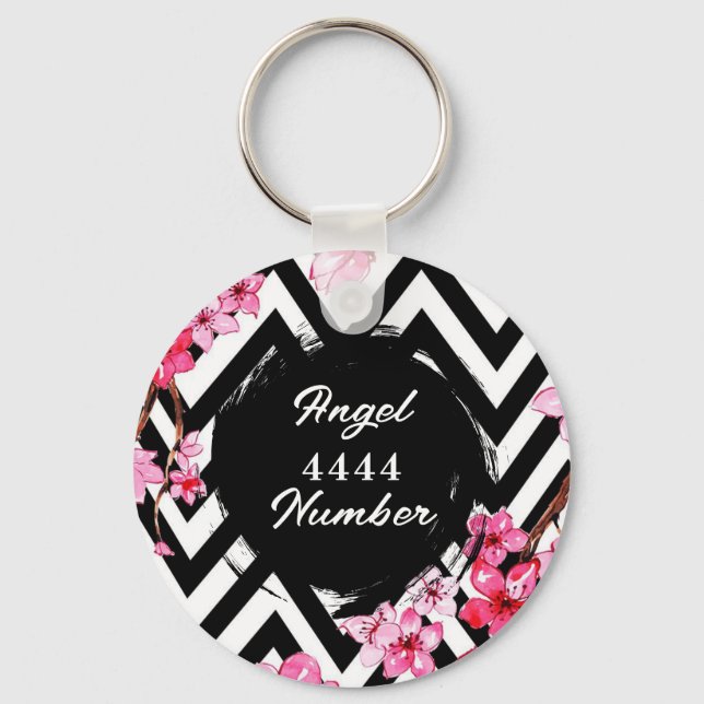 Angel Nummer "4444" Schlüsselanhänger (Vorderseite)