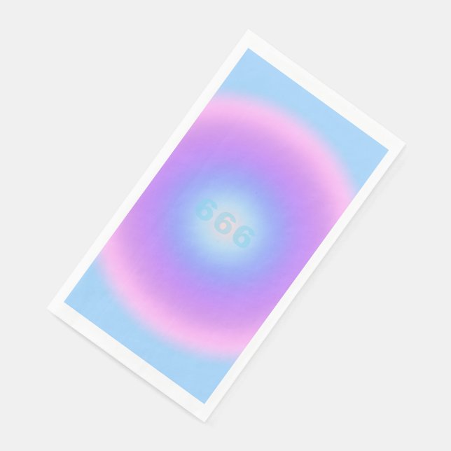 Angel Nummer 666 Reflektiert - Engel Zahlen grau Serviette (Ecke)
