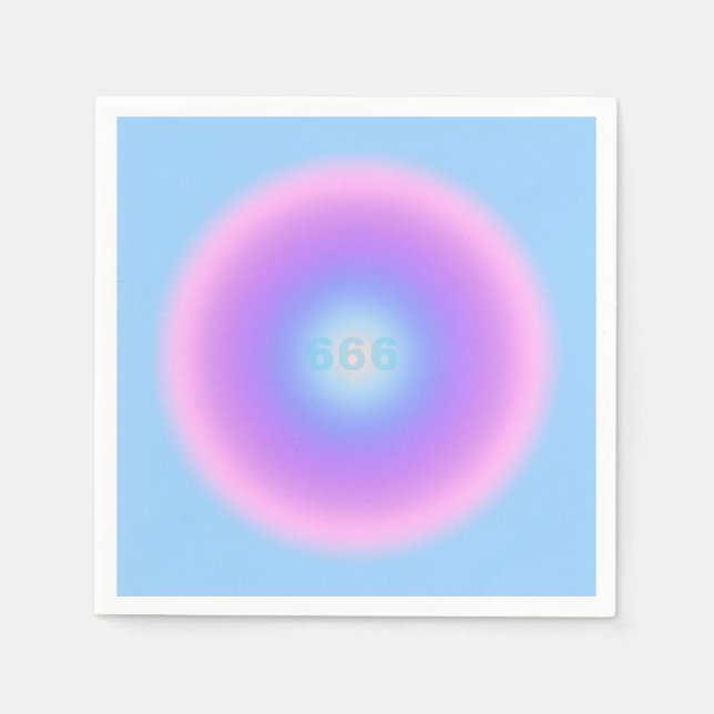 Angel Nummer 666 Reflektiert - Engel Zahlen grau Serviette (Vorderseite)