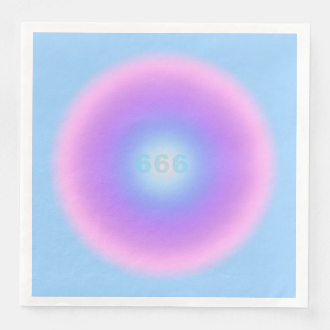 Angel Nummer 666 Reflektiert - Engel Zahlen grau Serviette (Vorderseite)