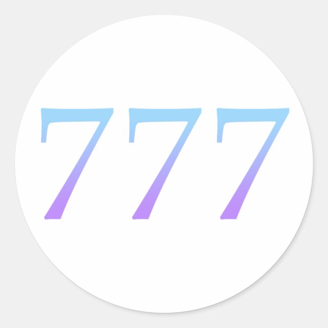 Angel Nummer 777 - Glück Runder Aufkleber (Vorderseite)