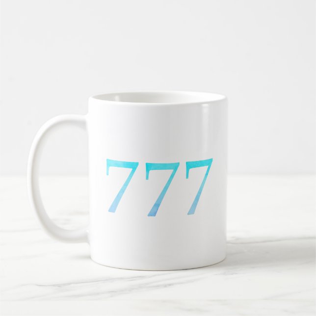 Angel Nummer 777 - Viel Glück Kaffeetasse (Links)