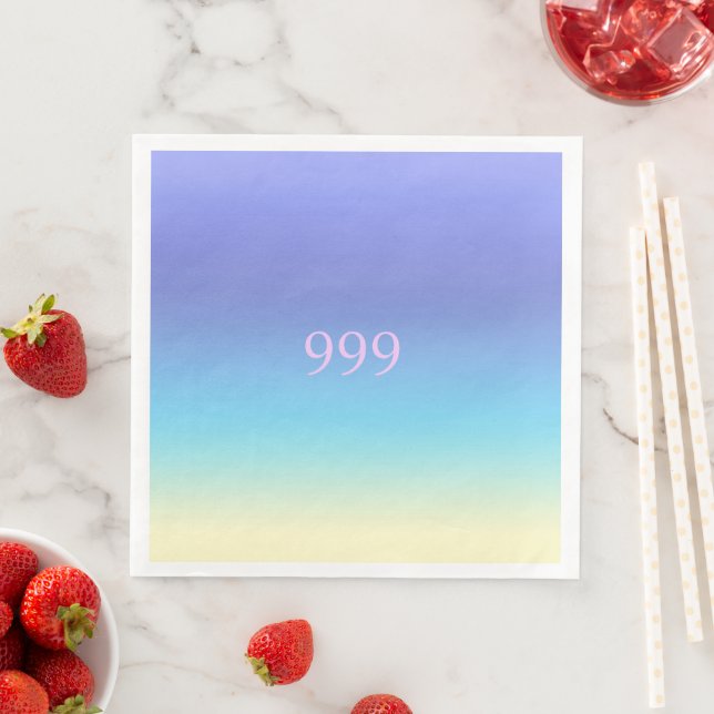 Angel Nummer 999 Serviette (Beispiel)