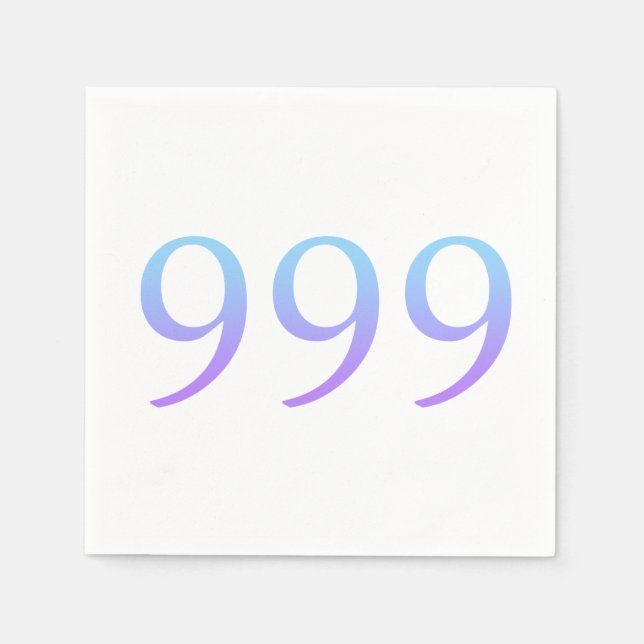 Angel Nummer 999 Serviette (Vorderseite)