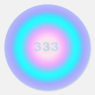 Angel Nummern 333 - Kreativität & Aktion Runder Aufkleber