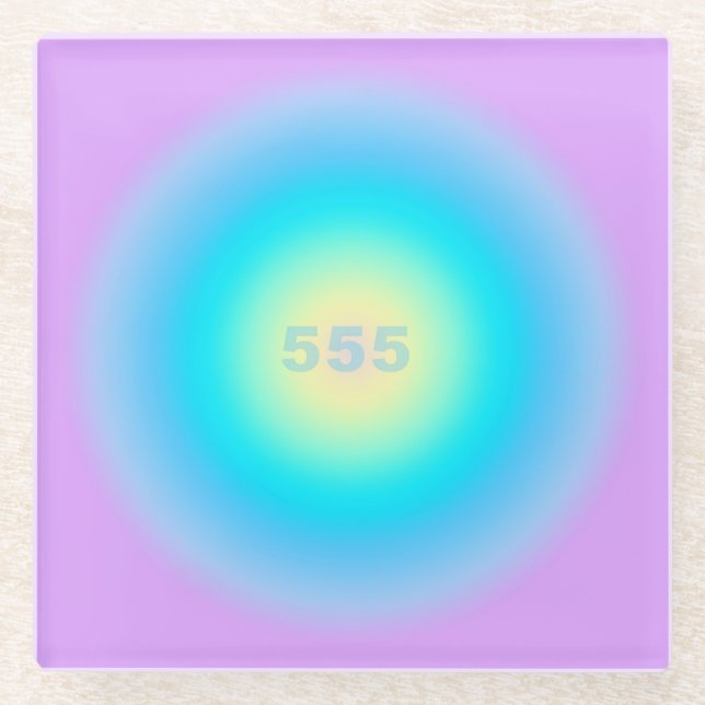 Angel Nummern 555 - Neuanfang Glasuntersetzer (Vorderseite)