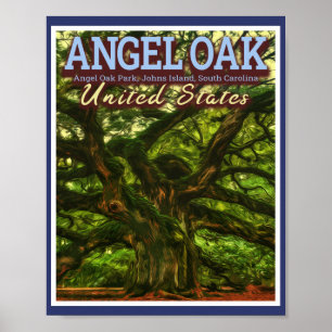ANGEL OAK - CHARLESTON SÜDCAROLINA USA POSTER