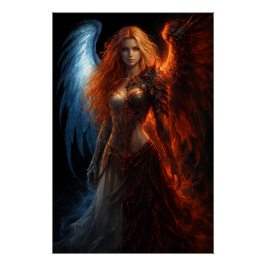 Angel of Fire and Ice – Dark Fantasy Poster