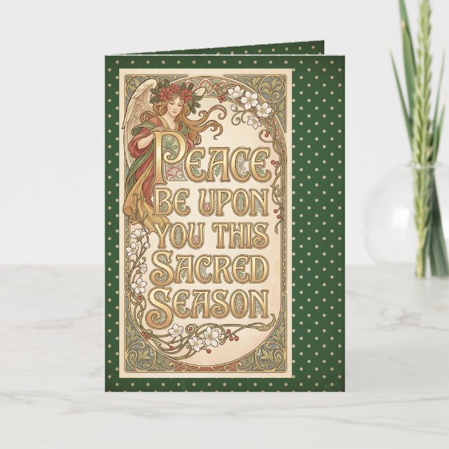 Angel of the Sacred Season Folded Greeting Card Karte (Vorderseite)