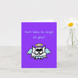 Angel Ollie, die Weihnachtskarte der Eule Karte