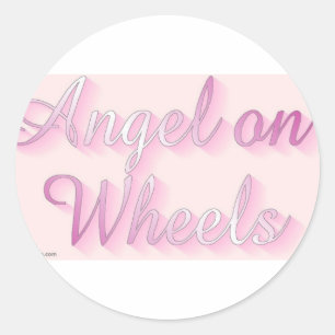 angel_on_wheels runder aufkleber
