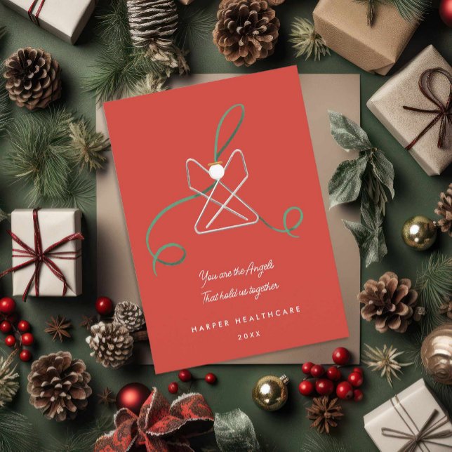 Angel Paperclip-Mitarbeiter Feiertagskarte (Von Creator hochgeladen)