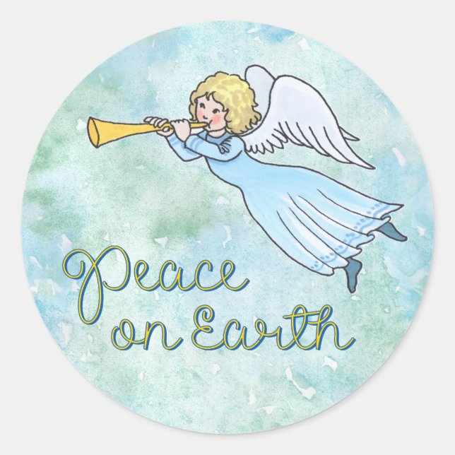 Angel Peace Sticker (Vorderseite)