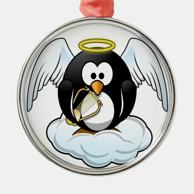 ANGEL PENGUIN SILBERNES ORNAMENT (Vorne)