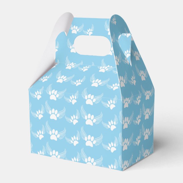 Angel Pet Paw Prints Custom Sky Blue Geschenkschachtel (Vorderseite)