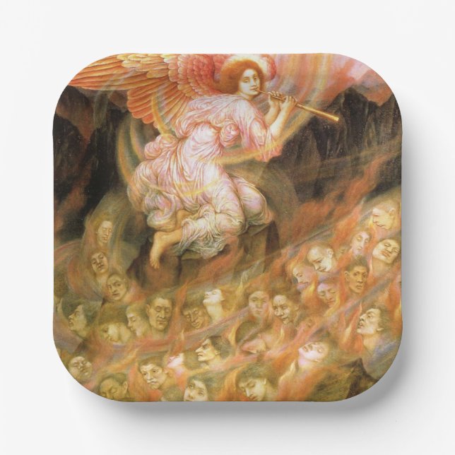 Angel Piping zu den Soulen in der Hölle Pappteller (Vorderseite)