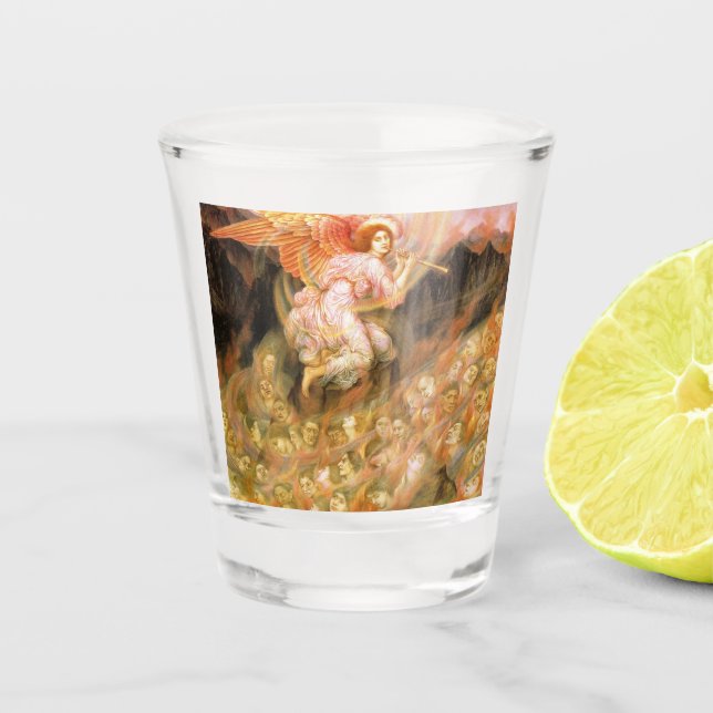 Angel Piping zu den Soulen in der Hölle Schnapsglas (Vorderseite)