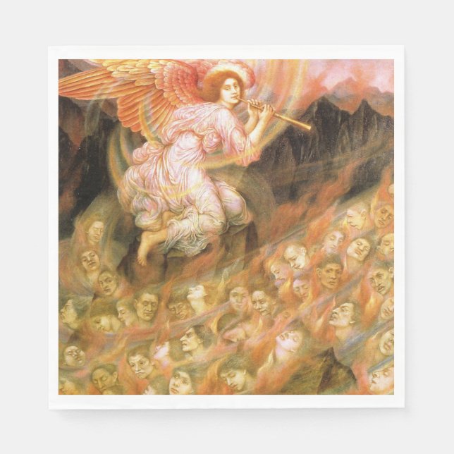 Angel Piping zu den Soulen in der Hölle Serviette (Vorderseite)