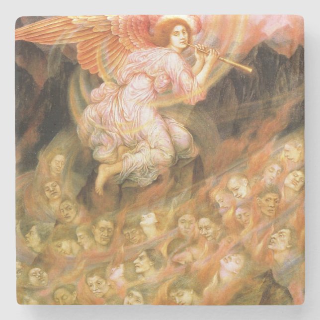 Angel Piping zu den Soulen in der Hölle Steinuntersetzer (Vorderseite)