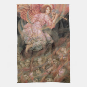 Angel Piping zu Soulen in Hell von Evelyn De Morga Geschirrtuch