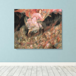 Angel Piping zu Soulen in Hell von Evelyn De Morga Leinwanddruck