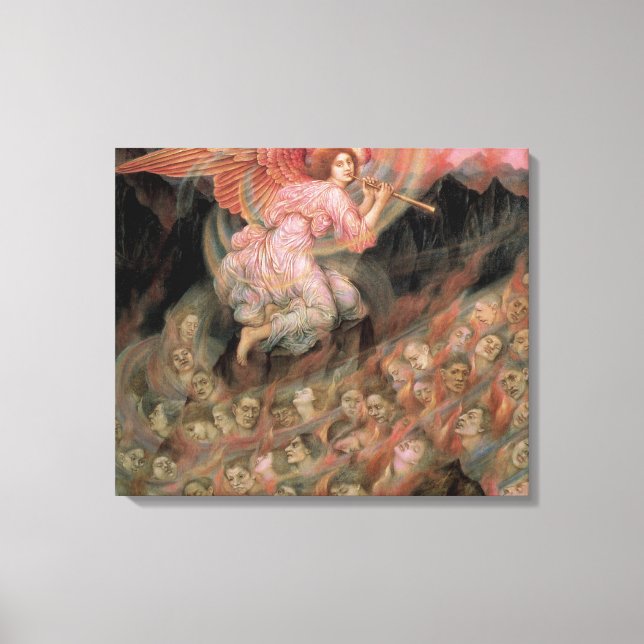 Angel Piping zu Soulen in Hell von Evelyn De Morga Leinwanddruck (Vorderseite)
