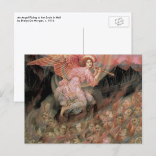 Angel Piping zu Soulen in Hell von Evelyn De Morga Postkarte