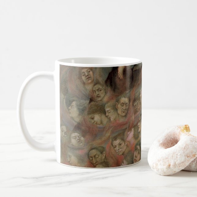 Angel Piping zu Soulen in Hell von Evelyn De Morga Tasse (Mit Donut)