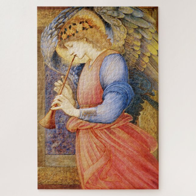 "Angel play a flageolet" von Edward Burne-Jones Puzzle (Vertikal)