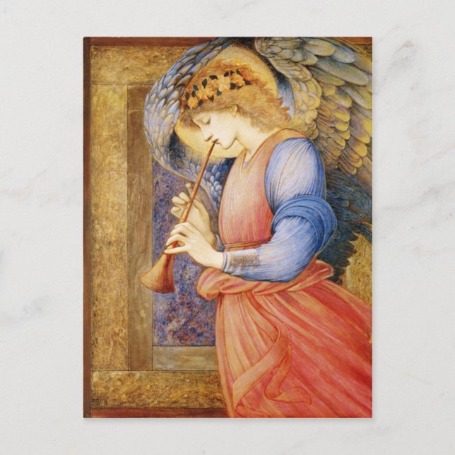Angel Playing a Flageolet - Edward Burne-Jones Postkarte (Vorderseite)
