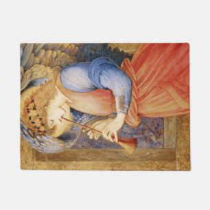 Angel Playing a Flageolet (von Edward Burne-Jones) Fußmatte