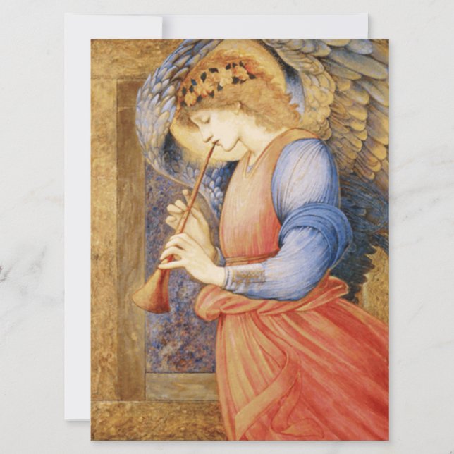 Angel Playing a Flageolet (von Edward Burne-Jones) Karte (Vorderseite)
