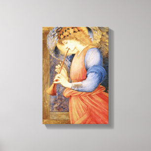 Angel Playing a Flageolet (von Edward Burne-Jones) Leinwanddruck