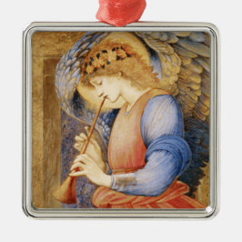 Angel Playing a Flageolet (von Edward Burne-Jones) Ornament Aus Metall