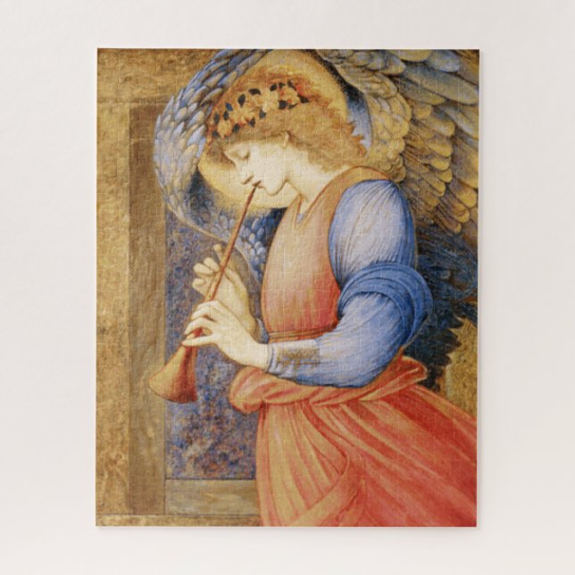 Angel Playing a Flageolet (von Edward Burne-Jones) Puzzle (Vertikal)