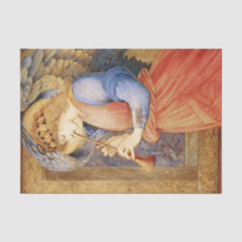 Angel Playing a Flageolet (von Edward Burne-Jones) Seidenpapier