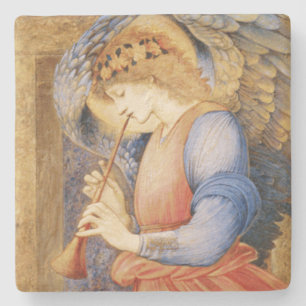 Angel Playing a Flageolet (von Edward Burne-Jones) Steinuntersetzer