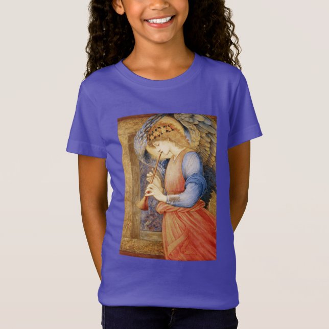 Angel Playing a Flageolet (von Edward Burne-Jones) T-Shirt (Vorderseite)