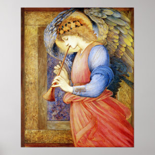 Angel Playing Flageolet Burne-Jones Poster Print