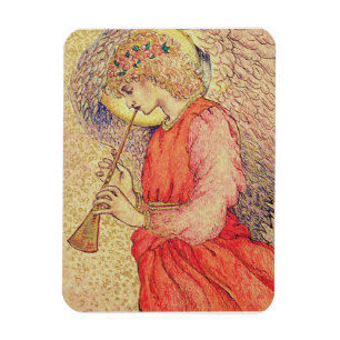 Angel Playing Magnet