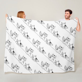 Angel Postcard Fleece Blanket
