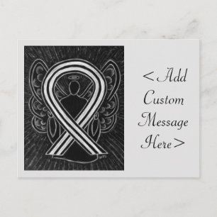 Angel-Postkarte für das Schwarze und Weiße Bewusst Postkarte