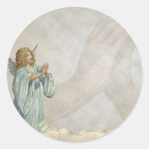 ANGEL PRAYING RUNDER AUFKLEBER